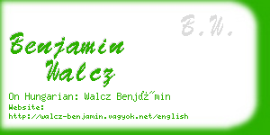 benjamin walcz business card